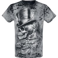 Alchemy England T-Shirt - Magistus Skull - S bis 4XL - für Männer - Größe 4XL - schwarz von Alchemy England