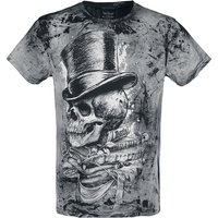 Alchemy England T-Shirt - Magistus Skull - S bis 4XL - für Männer - Größe XL - schwarz von Alchemy England