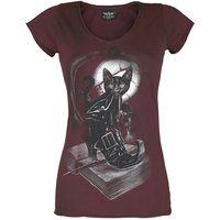 Alchemy England T-Shirt - Midnight Mischief - S bis 4XL - für Damen - Größe 3XL - rot von Alchemy England