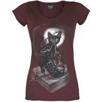 Alchemy England T-Shirt - Midnight Mischief - S bis 4XL - für Damen - Größe L - rot von Alchemy England