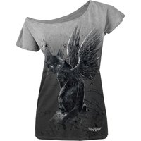 Alchemy England T-Shirt - Nine Lives Vintage - S bis 4XL - für Damen - Größe L - grau von Alchemy England