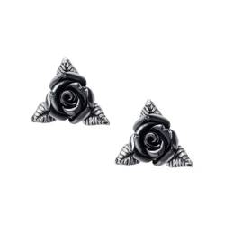 Alchemy Gothic Black Rose Ear Studs Frauen Ohrstecker-Set schwarz/silberfarben von Alchemy Gothic