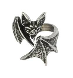 Alchemy Gothic Nighthawk Wrap Ring Frauen Ring silberfarben L-XL Hartzinn Gothic von Alchemy Gothic