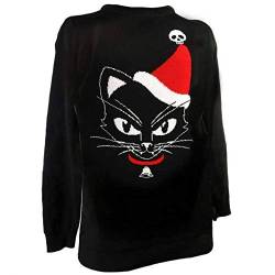 Alchemy Unisex Pullover Gothic Black Cat Gr. M, Schwarz von Alchemy Gothic