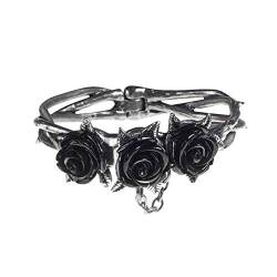 schwarze Rosen Armband Armreif Gothic Neo Viktorianisch Black Roses M/L von Alchemy