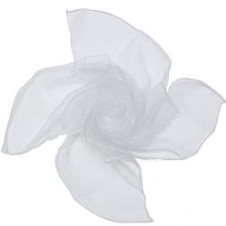 Alcyoneus Modischer Schal für Damen, aus weichem Chiffon, Seide, quadratisch Gr. 70*70 cm, weiß von Alcyoneus