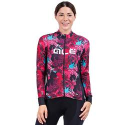 Alé Cycling Damen Prr Amazzonia Langarm Radtrikot, Schwarz/Erdbeere, S von Alé Cycling