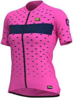 Alé Cycling PRR Stars Kurzarm Trikot Damen Fluo pink/Navy Blue Größe S 2021 Radtrikot kurzärmlig von Alé