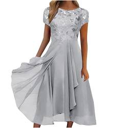 Alecony Cocktailkleid Damen Kleider Spitzenkleid Chiffon Festliches Ballkleid Brautjungfernkleider Für Hochzeit Elegant Midi Abendkleider Moderne Brautkleid Festkleider Sommerkleid Maxikleid von Alecony