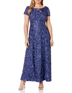 Alex Evenings Damen Langes A-Linie Rosettenkleid Kleid für besondere Anlässe, violett, 46 Petite von Alex
