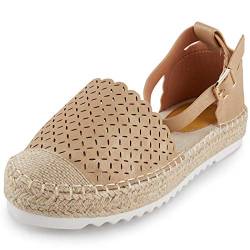 Alexis Leroy Damen Rückenfreie Slipper Pantoletten Mit Geschlossene Aushöhlen Zehensandalen Damskie Beige 37 EU von Alexis Leroy