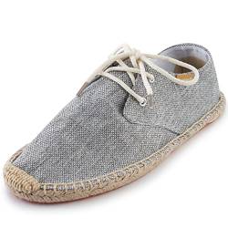 Alexis Leroy Lace Up Herren Espadrilles Einfarbige Segeltuchschuhe Grau 22ss 41 EU von Alexis Leroy