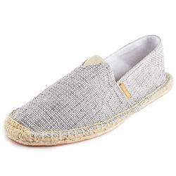 Alexis Leroy Pureness Textile Damen Espadrilles flach, Grau/Weiß, 38/38.5 EU von Alexis Leroy