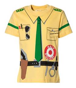 Kinder Polizei Uniform T-Shirt gelbgrün Gr. 92 bis 146 (140/146) von Alfa Company