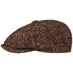 Alfonso D’Este Alpaka Colours Flatcap Schirmmütze Wollcap Herren - Made in Italy mit Schirm, Futter Herbst-Winter - L (58-59 cm) braun von Alfonso D’Este