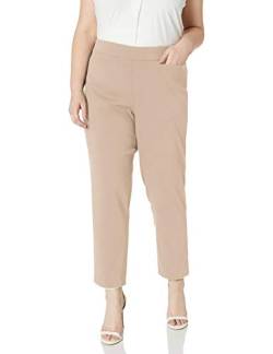 Alfred Dunner Damen Allure Slimming Plus Size Stretch Pants-Modern Fit Hose, hautfarben, 52 von Alfred Dunner