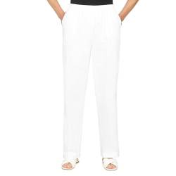 Alfred Dunner Damen Womens Plus-sizewomen's Soft Twill Mid-Rise Fit Straight Leg Regular Length Casual Pant Lssige Hose, Weiß, 54 Mehr von Alfred Dunner