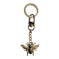 Alice Wheeler Bienen-Schlüsselanhänger aus veganem Leder, gold, One size von Alice Wheeler
