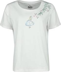 Alice im Wunderland Alice with Roses Frauen T-Shirt weiß L von Alice im Wunderland