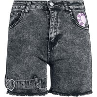 Alice im Wunderland - Disney Short - Cheshire Cat - 27 bis 31 - für Damen - Größe 27 - black denim  - EMP exklusives Merchandise! von Alice im Wunderland