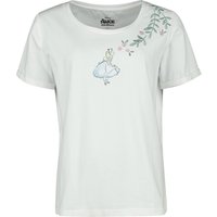 Alice im Wunderland - Disney T-Shirt - Alice With Roses - S bis XXL - für Damen - Größe S - weiß  - EMP exklusives Merchandise! von Alice im Wunderland