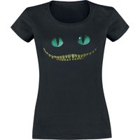 Alice im Wunderland - Disney T-Shirt - Grinsekatze - Lächeln - XS bis XXL - für Damen - Größe M - schwarz  - Lizenzierter Fanartikel von Alice im Wunderland