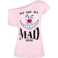 Alice im Wunderland - Disney T-Shirt - Mad - S bis XL - für Damen - Größe S - rosa  - Lizenzierter Fanartikel von Alice im Wunderland