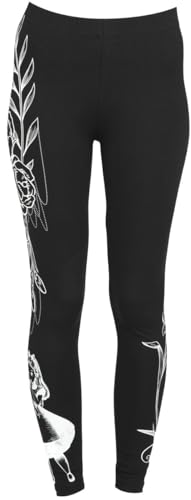 Alice im Wunderland Flowers Frauen Leggings schwarz L von Alice im Wunderland