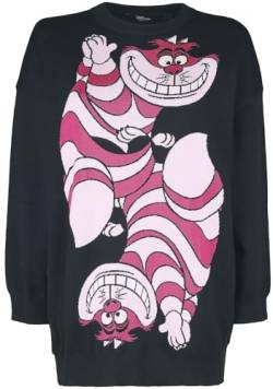 Alice im Wunderland Grinsekatze Frauen Strickpullover schwarz M von Alice im Wunderland