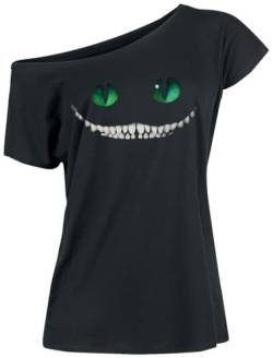 Alice im Wunderland Grinsekatze Frauen T-Shirt schwarz M von Alice im Wunderland