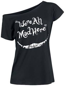 Alice im Wunderland Grinsekatze - We're All Mad Here Frauen T-Shirt schwarz L von Alice im Wunderland