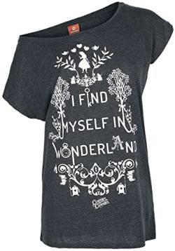 Alice im Wunderland I Find Myself In Wonderland Frauen T-Shirt grau meliert 4XL von Alice im Wunderland