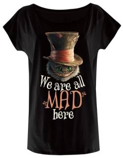 Alice im Wunderland We Are All Mad Here Frauen T-Shirt schwarz L von Alice im Wunderland