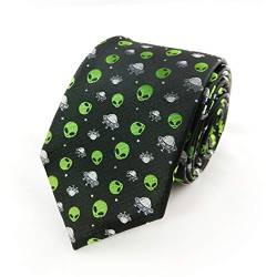 Alien Krawatte – UFO Krawatte – Raumschiff Krawatte – Weltraum Krawatte – Galaxy Krawatte – Fliegende Untertasse Geschenk – Alien Geschenk für Männer von Alien Wear