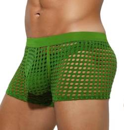 Alienjoy Herren Mesh Boxer Slips Sexy Low Rise Stretch Boxershorts Unterwäsche Atmungsaktive Trunks für Männer von Alienjoy