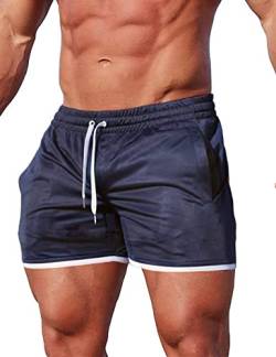 Alienjoy Herren Shorts Sport Hosen Laufshorts Sommer Trainingshose Fitness Training Outdoor Sporthose mit Taschen Schnelltrocknende von Alienjoy