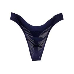 Alienjoy Herren String Tanga Sexy Unterwäsche Männer Low Rise G-String Ice Silk Slips Glatt Nahtlos Durchsichtig Thong Unterhosen von Alienjoy