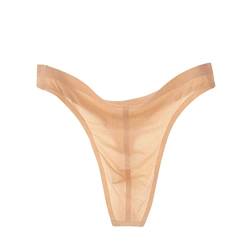 Alienjoy Herren String Tanga Sexy Unterwäsche Männer Low Rise G-String Ice Silk Slips Glatt Nahtlos Durchsichtig Thong Unterhosen von Alienjoy