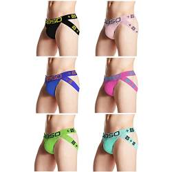 Herren Jockstrap Sexy Unterwäsche String Tanga für Herren Männer Slips Hot Thong Baumwolle Low-Rise G-Strings Sport Jock Strap Unterhosen von Alienjoy