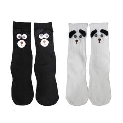 Alihoo Paar Socken, 2 Paar Lustige Unisex-Socken,Unisex Lustige Paare Socken für Paar,Socken 3D Puppes Freundschaftssocken Socken (Baumwolle, B) von Alihoo