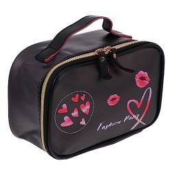 Alipis 1stk Make-up-kulturbeutel Kosmetikkoffer Für Frauen Gestreifte Kosmetiktaschen Schmuck-Organizer-Fach Großer Kosmetik-Organizer Drucken Multifunktionstasche Urlaub Polyester von Alipis