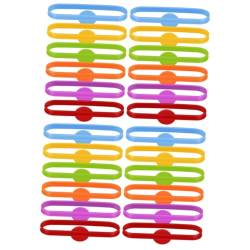 Alipis 24 Stk Silikon-wein Becher Ring Glas Gläser Party-cup-marker Gobstopper Weinetiketten Markierungsstreifen Für Flaschen Silikonbecher Weinbecher-tags Kennung Wasserbecher Kieselgel von Alipis