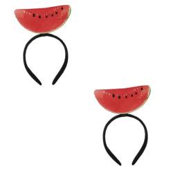 Alipis 2St Stirnband Wassermelone Wassermelonen-Haarschmuck für Damen Fruchtkopfschmuck Foto-Requisite Chili Kopfbedeckung Geschenk Requisiten Frau Kleidung von Alipis