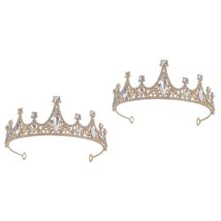 Alipis 2St Tiara kinderkrone fasching kopfbedeckung Krone für Kinder Geburtstagskrone Stirnband Geschenke für die Trauzeugin mit Strass besetzte Krone Haarschmuck für Kinder Cosplay von Alipis