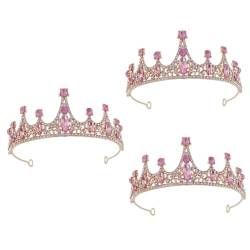 Alipis 3St Tiara kinder haarschmuck kinderkrone Haarschmuck für Kinder Babygeburtstag Kopfbedeckung Stirnband Kronen-Haarband Strass-Kopfschmuck Göttin Geschenk kleine Krone Braut von Alipis