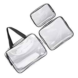 Alipis 3st PVC-Aufbewahrungstasche Klare Schminktasche Klare Tasche Reise-kulturbeutel Hängende Kosmetiktasche Transparentes Kosmetiktaschenset Nylon Reisen Groß Tasche Für Make-up-Pinsel von Alipis