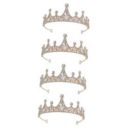 Alipis 4 Stück Tiara Haarschmuck für kleine Mädchen glänzende Kronen-Stirnbänder kinderkrone fasching kopfbedeckung Haarschmuck für die Hochzeit Hochzeitsgeschenke Stirnband für Mädchen von Alipis