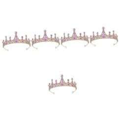 Alipis 5St Tiara kinderkrone fasching kopfbedeckung Strass-Kronen-Stirnband alte geschenke Hochzeitsgeschenke Blumenmädchen Haarschmuck kleines Kronen-Stirnband Kronen Stirnbänder Frau von Alipis