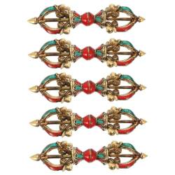 Alipis 5St Vajra Büro Haushaltshandwerk bunte Halskette Wohnkultur eine Halskette Stößel-Dekor Kupferverzierung Schreibtisch Anhänger Nepal Statue Fräulein Dekorationen von Alipis