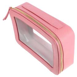 Alipis Reise-Kosmetiktasche Reisetasche Für Kosmetische Toilettenartikel Wiederverwendbarer Make-up-Beutel Kosmetikbox Kulturbeutel Mit PVC Einzelne Schicht Rosa Frau Aufbewahrungstasche von Alipis